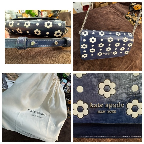 Kate Spade Navy Daisy Dot Crossbody Bag NEW - Picture 9 of 9